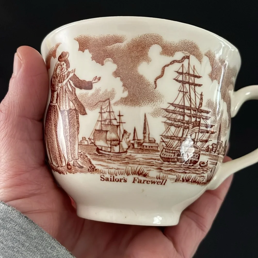 Fair Winds Alfred Meakin Staffordshire Brown Transferware - England